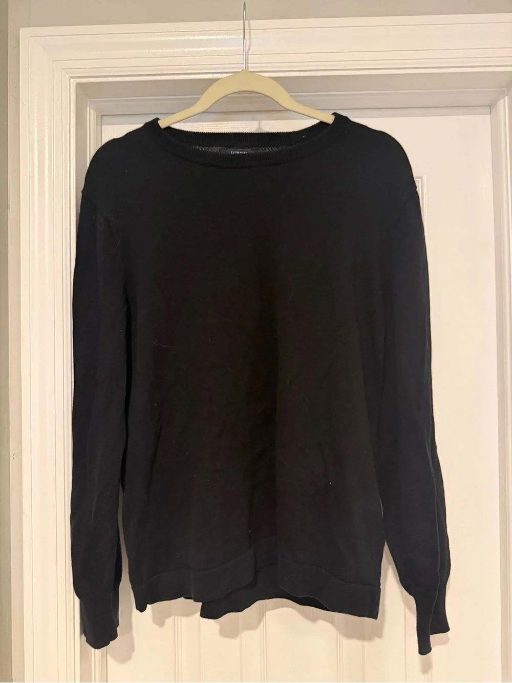J. Crew Men's Black Crewneck Pullover Sweater size Large